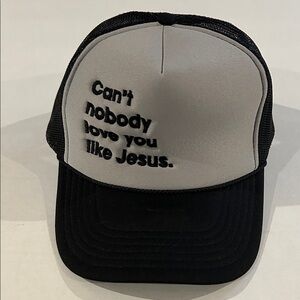 Trucker hat religious grey and black SnapBack